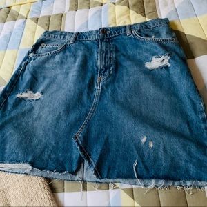 Free People denim skirt